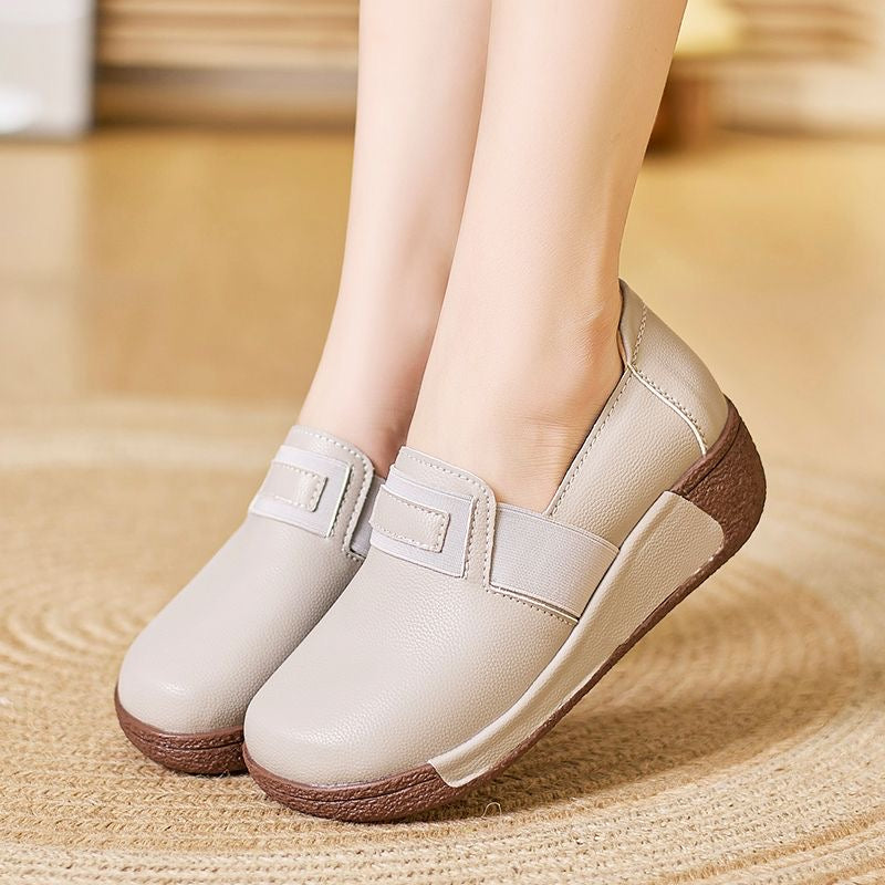 Zapatos de piel con logo cuadrado