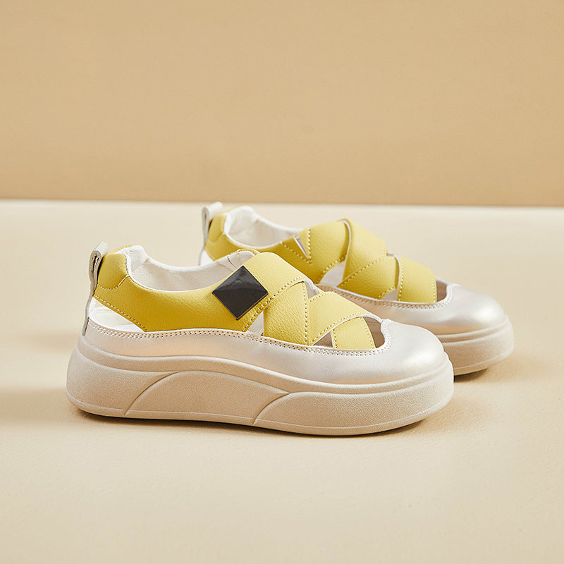 Zapatillas deportivas de piel transpirables que mejoran la altura