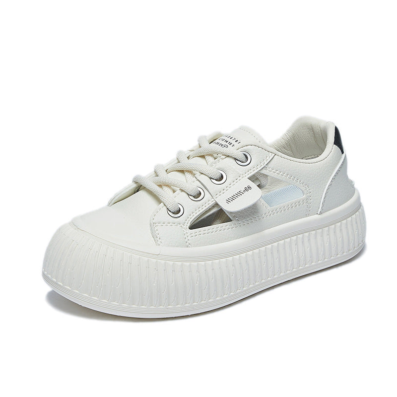 Zapatillas casuales huecas con punta redonda