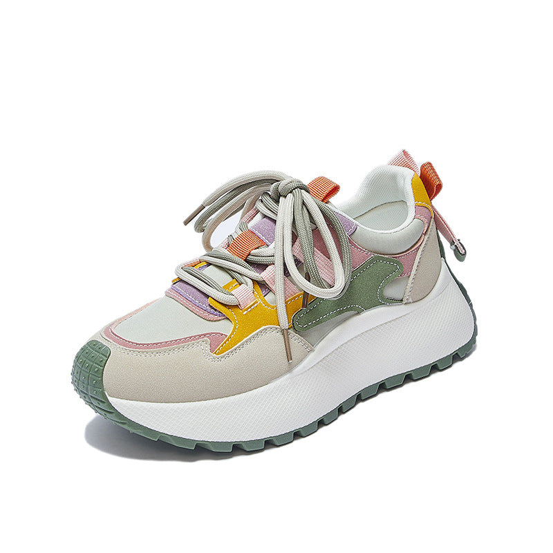 Zapatillas deportivas casuales de suela gruesa para correr