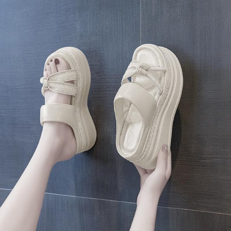 Sandalias de tacón alto con suela gruesa