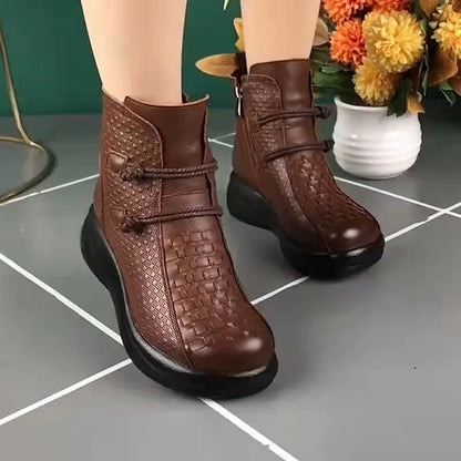 【100% piel de vacuno】botas cortas de moda