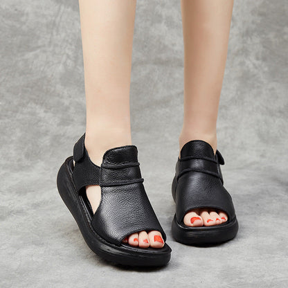 Sandalias de playa de cuero de verano