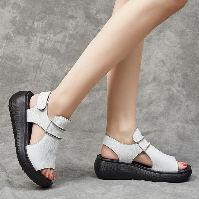 Sandalias de playa de cuero de verano