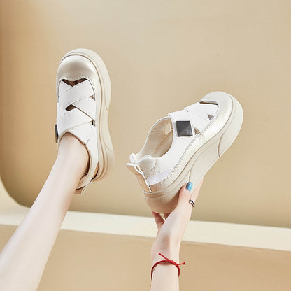 Zapatillas deportivas de piel transpirables que mejoran la altura