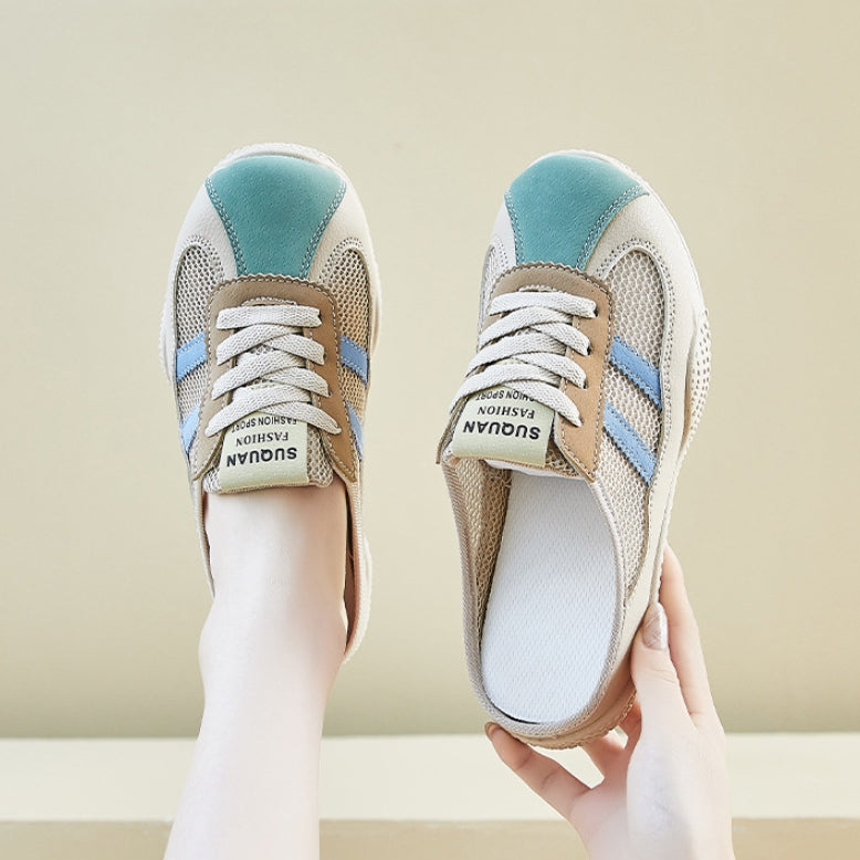 Pantuflas de verano de suela gruesa de malla