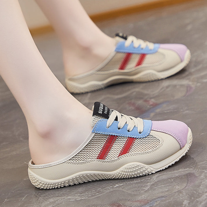 Pantuflas de verano de suela gruesa de malla