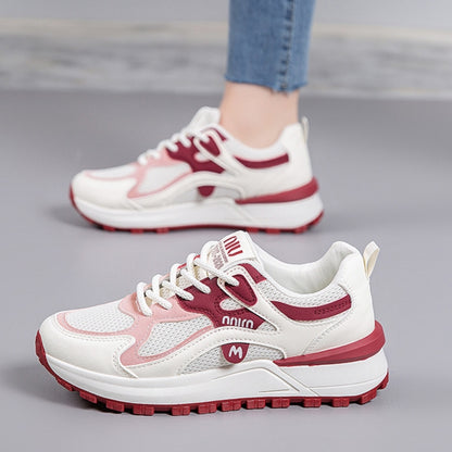 Zapatillas de malla con suela gruesa