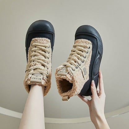 Zapatos casuales de terciopelo con suela gruesa que realzan la altura