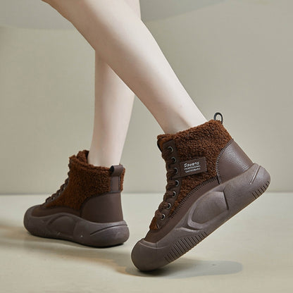 Zapatos casuales de terciopelo con suela gruesa que realzan la altura