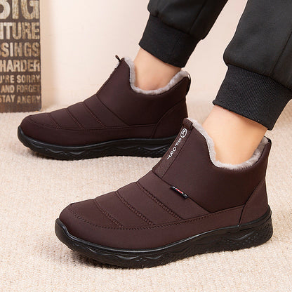 Botines casuales forrados con vellón y engrosados