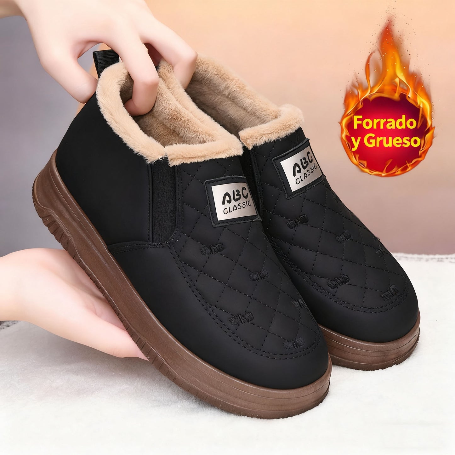 Botas de nieve informales- impermeables y antideslizantes