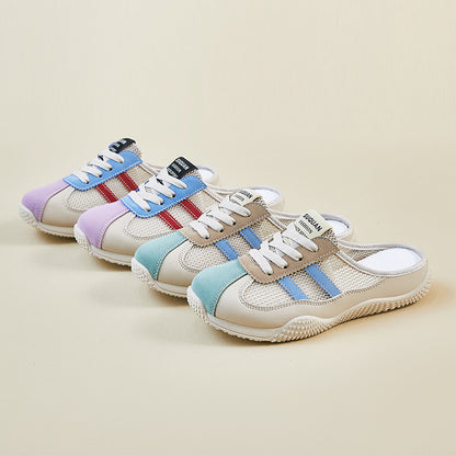 Pantuflas de verano de suela gruesa de malla