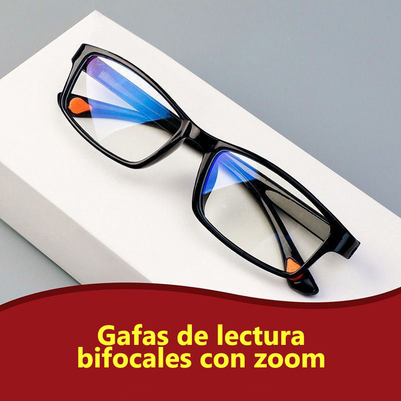 Gafas de lectura con zoom inteligente y automático con luz azul