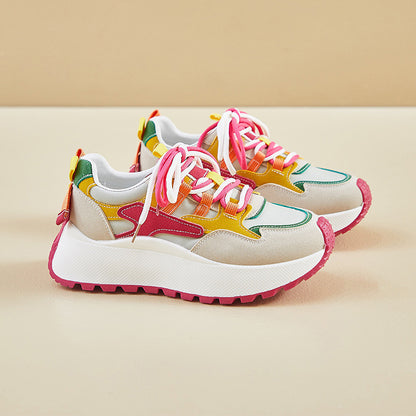 Zapatillas deportivas casuales de suela gruesa para correr