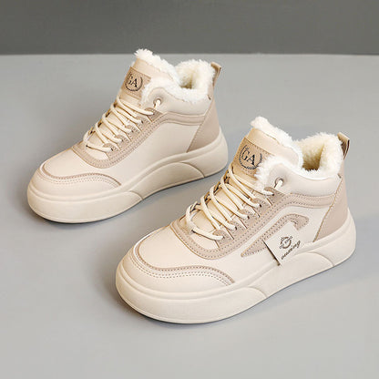 Zapatos casuales de terciopelo de suela gruesa de invierno