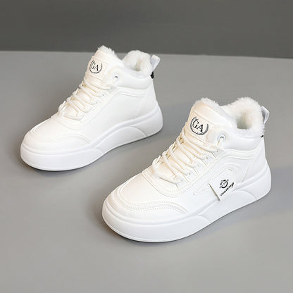 Zapatos casuales de terciopelo de suela gruesa de invierno