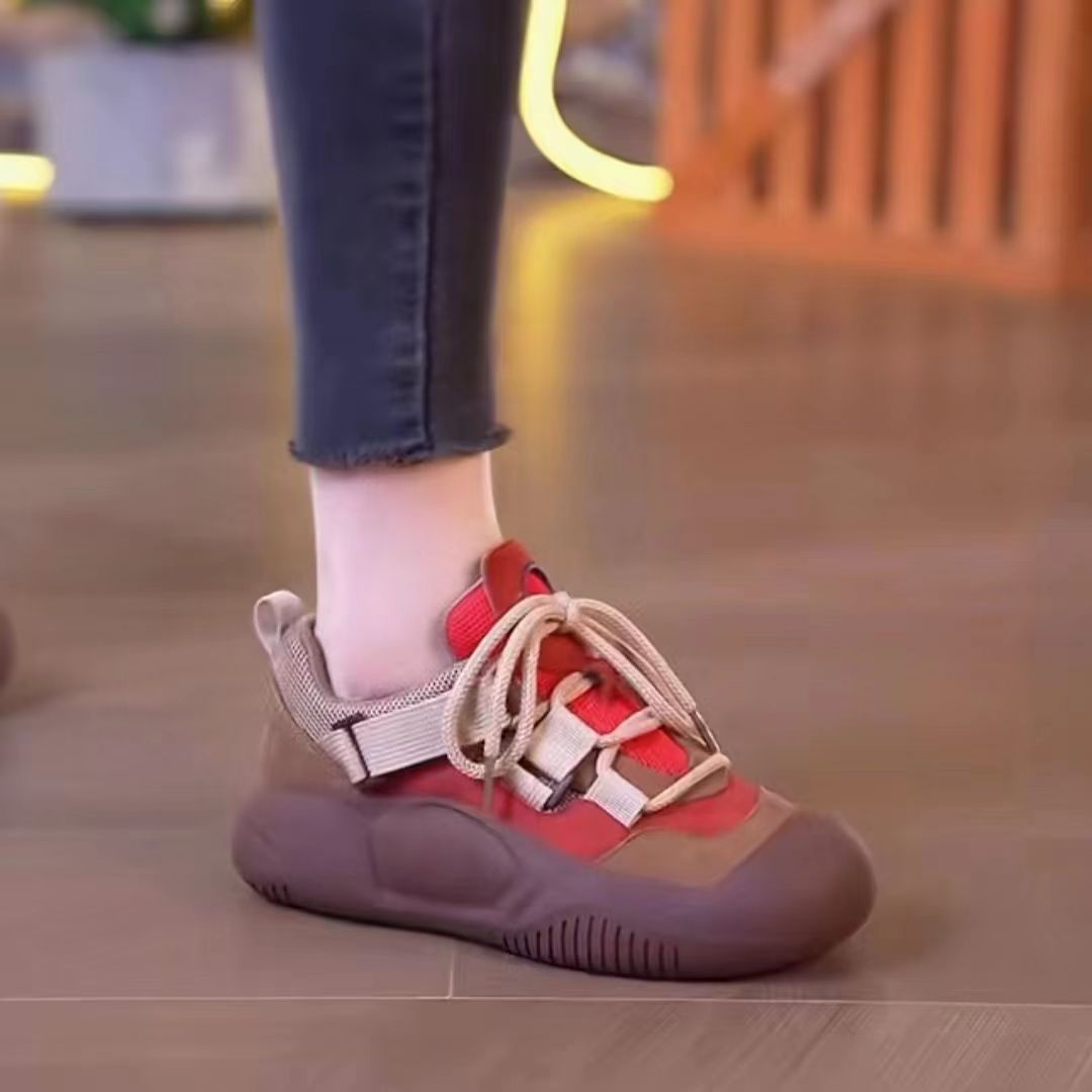 Zapatillas casuales versátiles de suela gruesa