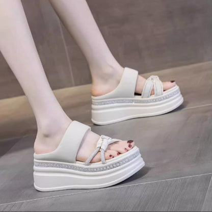 Sandalias de tacón alto con suela gruesa