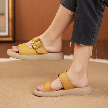Sandalias vintage de piel suave
