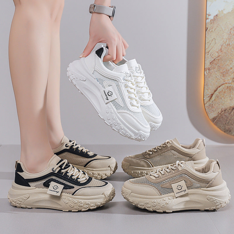 Zapatillas deportivas de suela gruesa para mujeres 2025