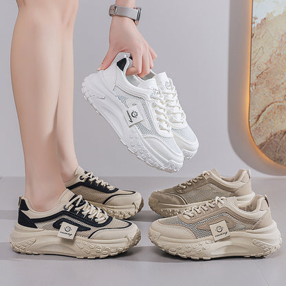 Zapatillas deportivas de suela gruesa para mujeres 2025