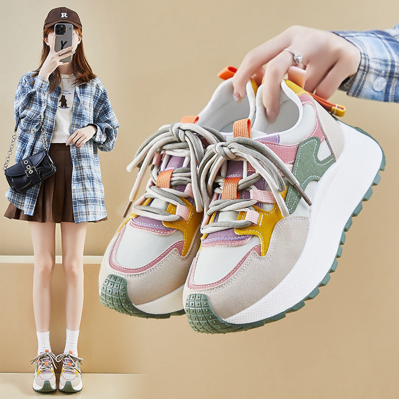 Zapatillas deportivas casuales de suela gruesa para correr