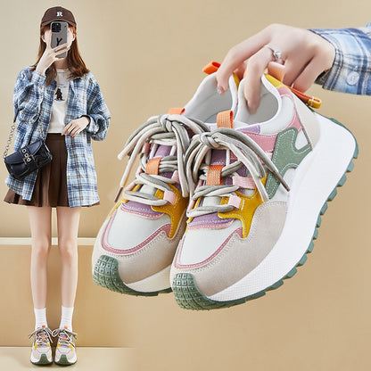 Zapatillas deportivas casuales de suela gruesa para correr