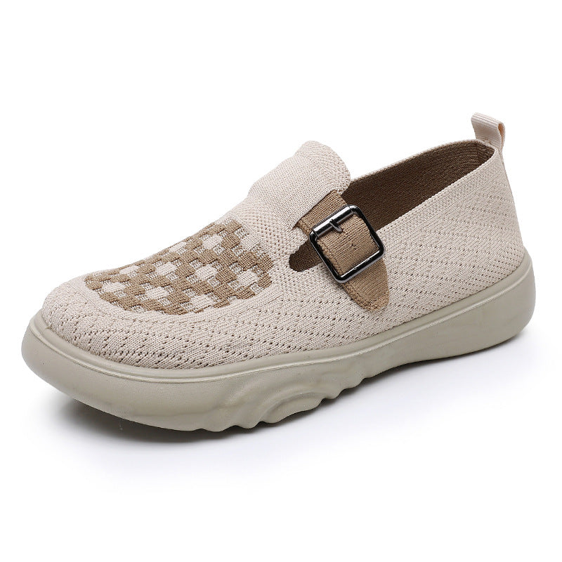 Zapatos casuales ligeros sin cordones con suela gruesa