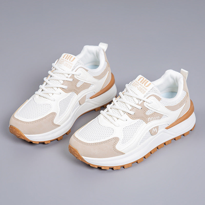 Zapatillas de malla con suela gruesa