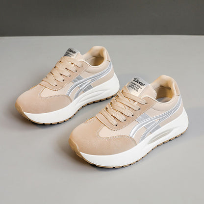 Zapatillas casuales de suela gruesa con bloques de color