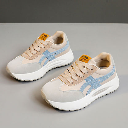 Zapatillas casuales de suela gruesa con bloques de color