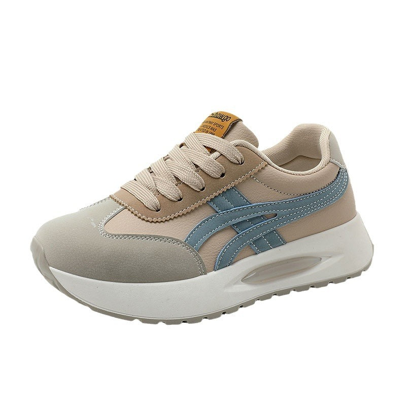 Zapatillas casuales de suela gruesa con bloques de color