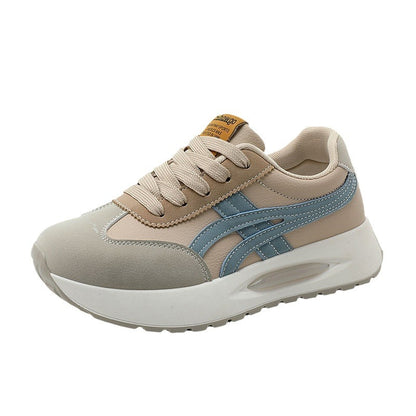 Zapatillas casuales de suela gruesa con bloques de color