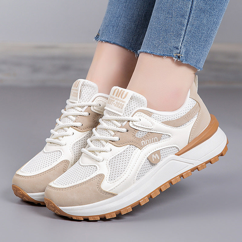 Zapatillas de malla con suela gruesa