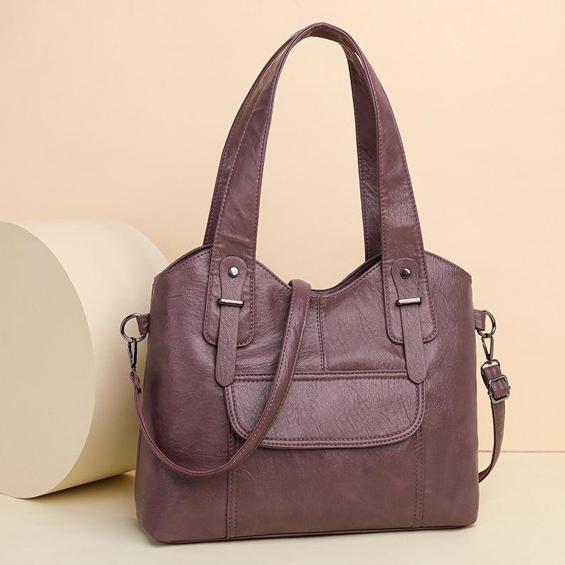 Bolso bandolera moderno de piel suave para mujer