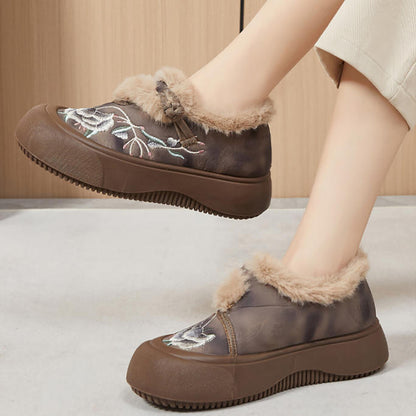 Botas de nieve bordadas