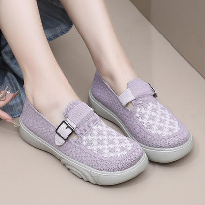 Zapatos casuales ligeros sin cordones con suela gruesa