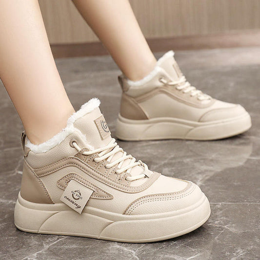 Zapatos casuales de terciopelo de suela gruesa de invierno