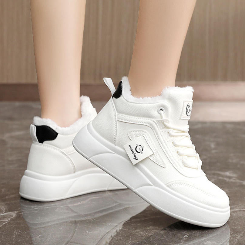 Zapatos casuales de terciopelo de suela gruesa de invierno