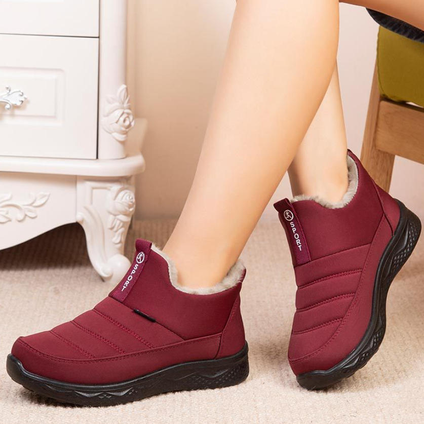 Botines casuales forrados con vellón y engrosados